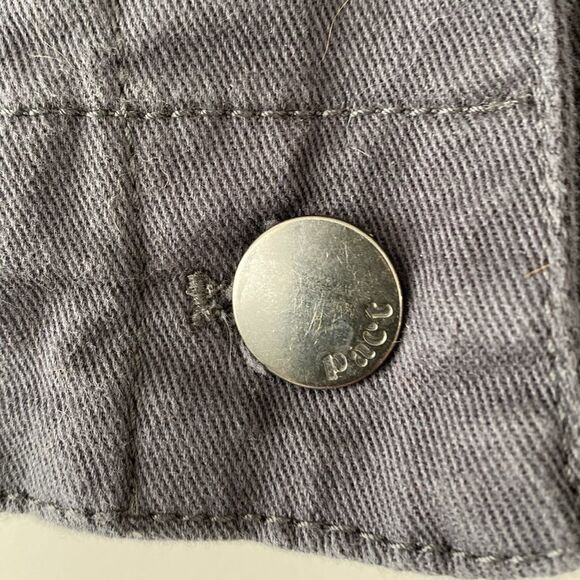 Pact Gray Organic Cotton Jean Jacket sz XL Natural Versatile Utility Minimalist - Picture 3 of 8